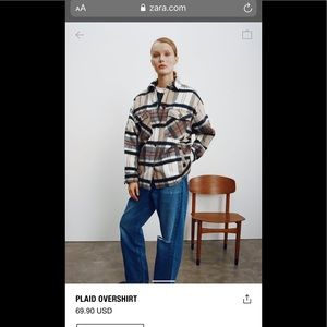 Zara plaid oversized shirt!